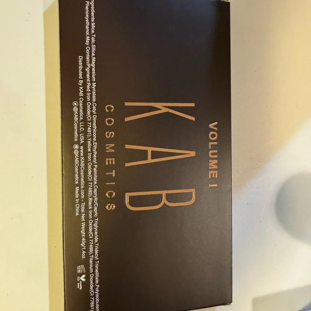 KAB Cosmetics different shades